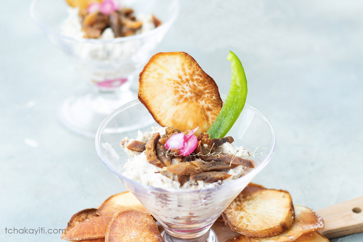 Our Haitian aransò salted smoked herring mousse makes the perfect spread for your favorite crackers or chips. | tchakayiti.com