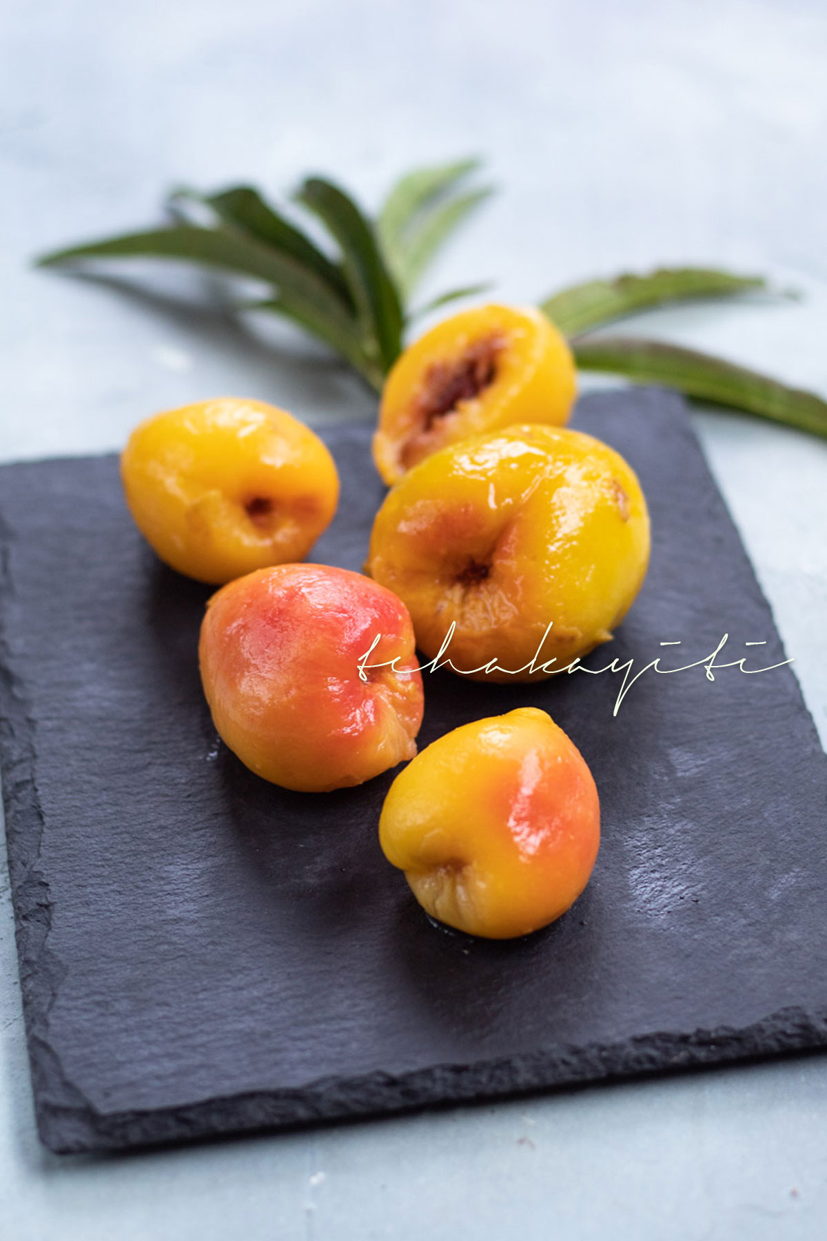 These peaches were boiled and peeled for a homemade peach jam. | tchakayiti.com