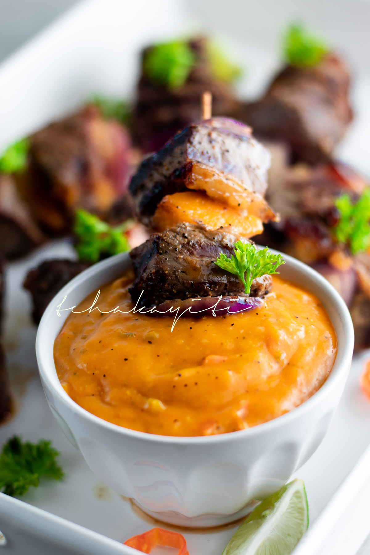 Grilled beef filet pair well with a savory mango sauce. A must have on your summer grilling list. | tchakayiti.com