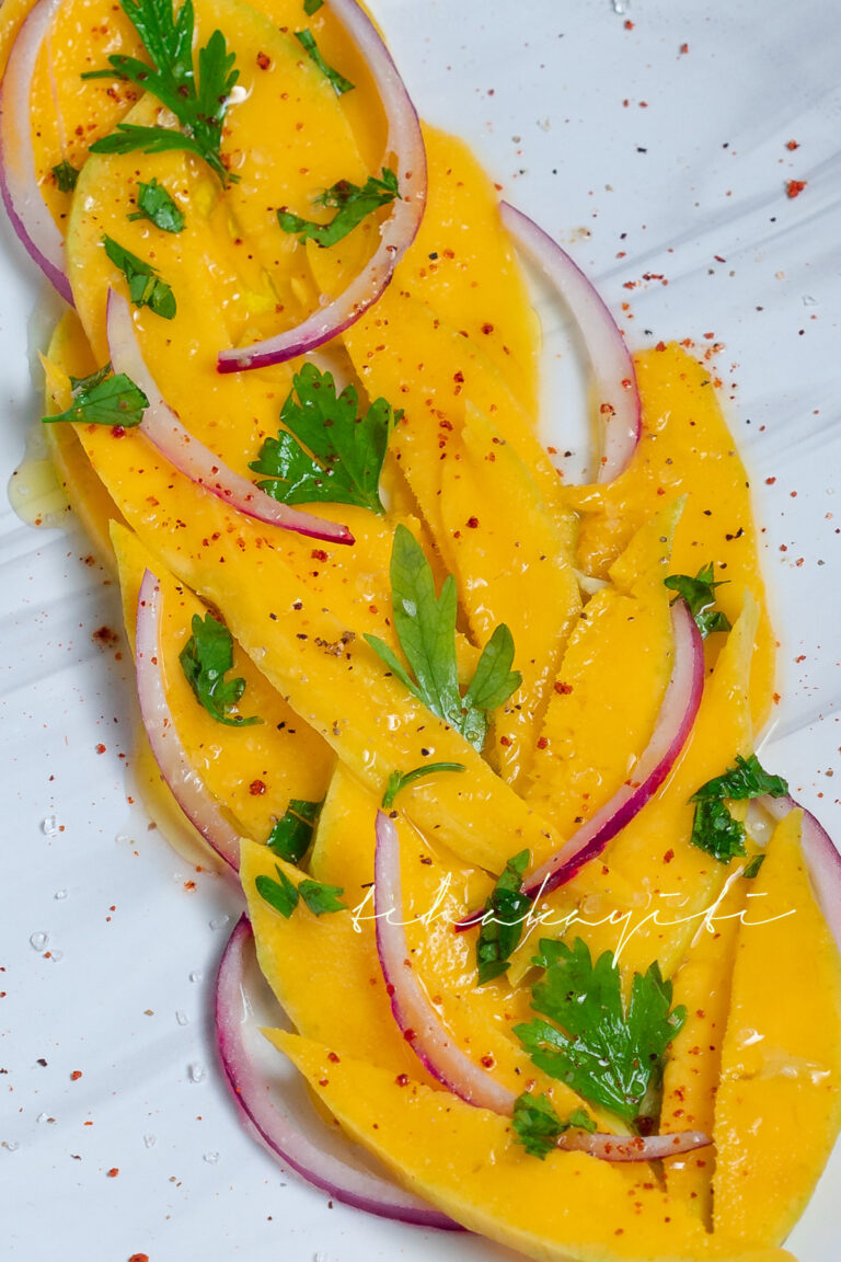 Quick and easy Caribbeanstyle mango carpaccio Tchakayiti