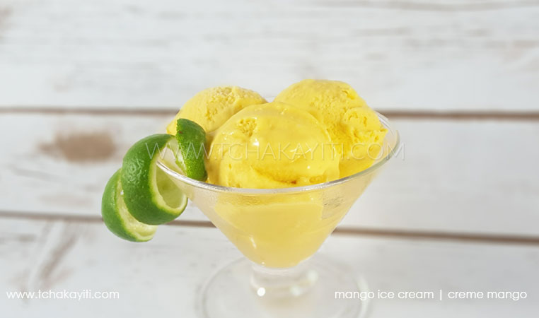 Haitian mango ice cream