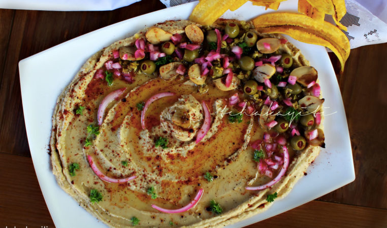 Hummus with a twist. This Caribbean hummus is made with breadnuts in lieu of garbanzo beans. A silky smooth recipe you'll want to try. | tchakayitii.com