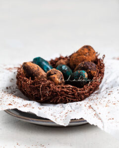 Bittersweet egg shaped Haitian chocolate truffles. | tchakayiti.com