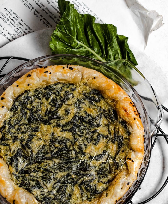 A light and airy spinach pie