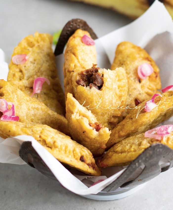 Bannann kòde, a flourless twist on our pate kòde, Haitian empanadas